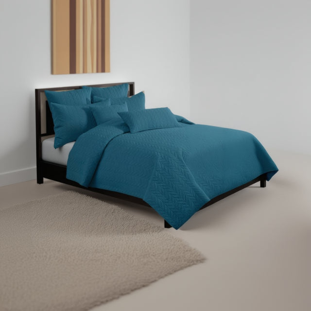 Gouchee Home Leaf Solid Quilt Set Queen