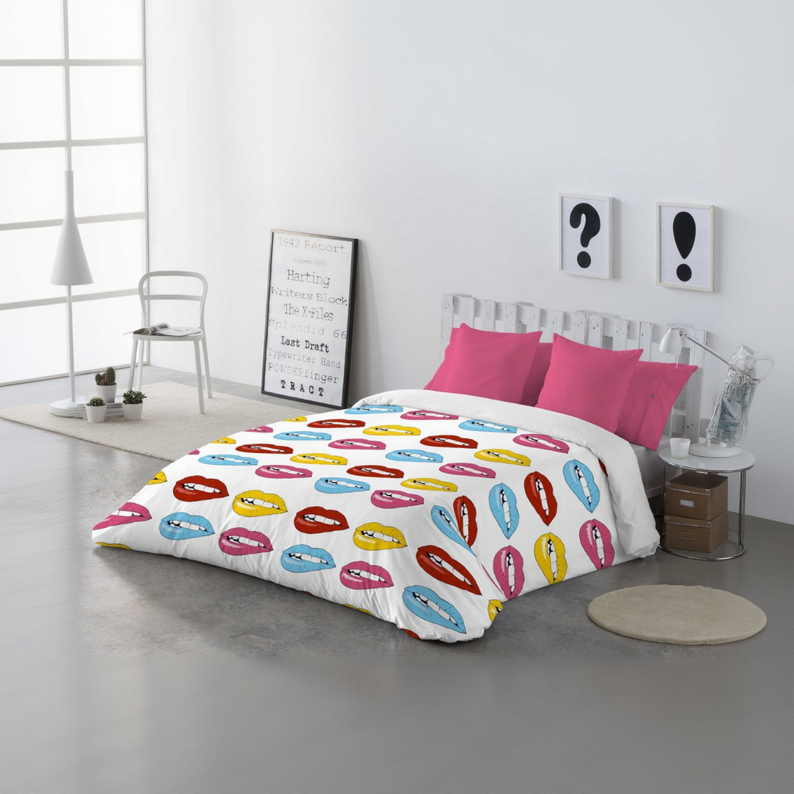 Lips Queen 3pc Cotton Duvet Cover Set