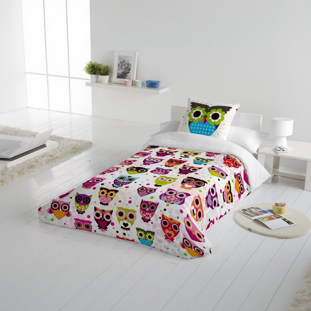 Gouchee Home Owls Twin 2pc Duvet Cover Set