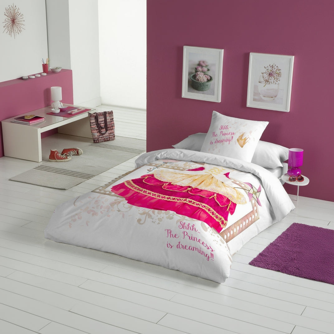 Gouchee Home Princess Pink Twin 2pc Duvet Cover Set