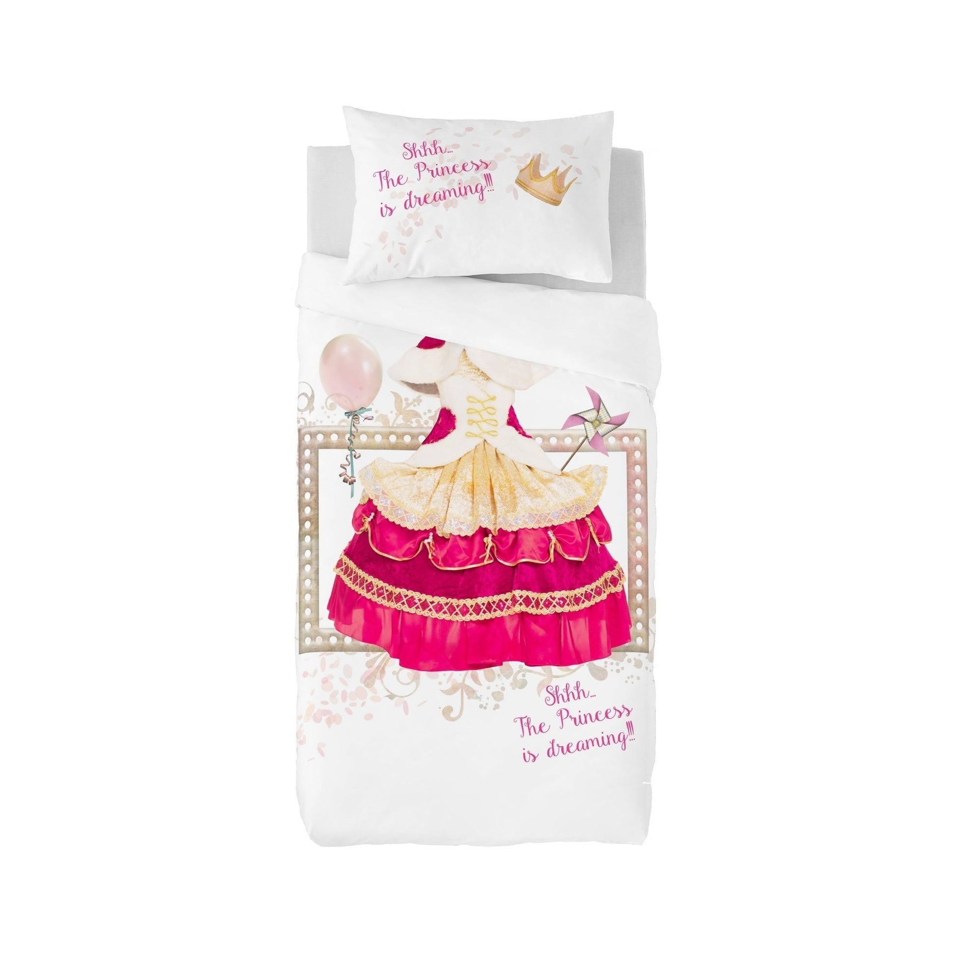 Gouchee Home Princess Pink Twin 2pc Duvet Cover Set