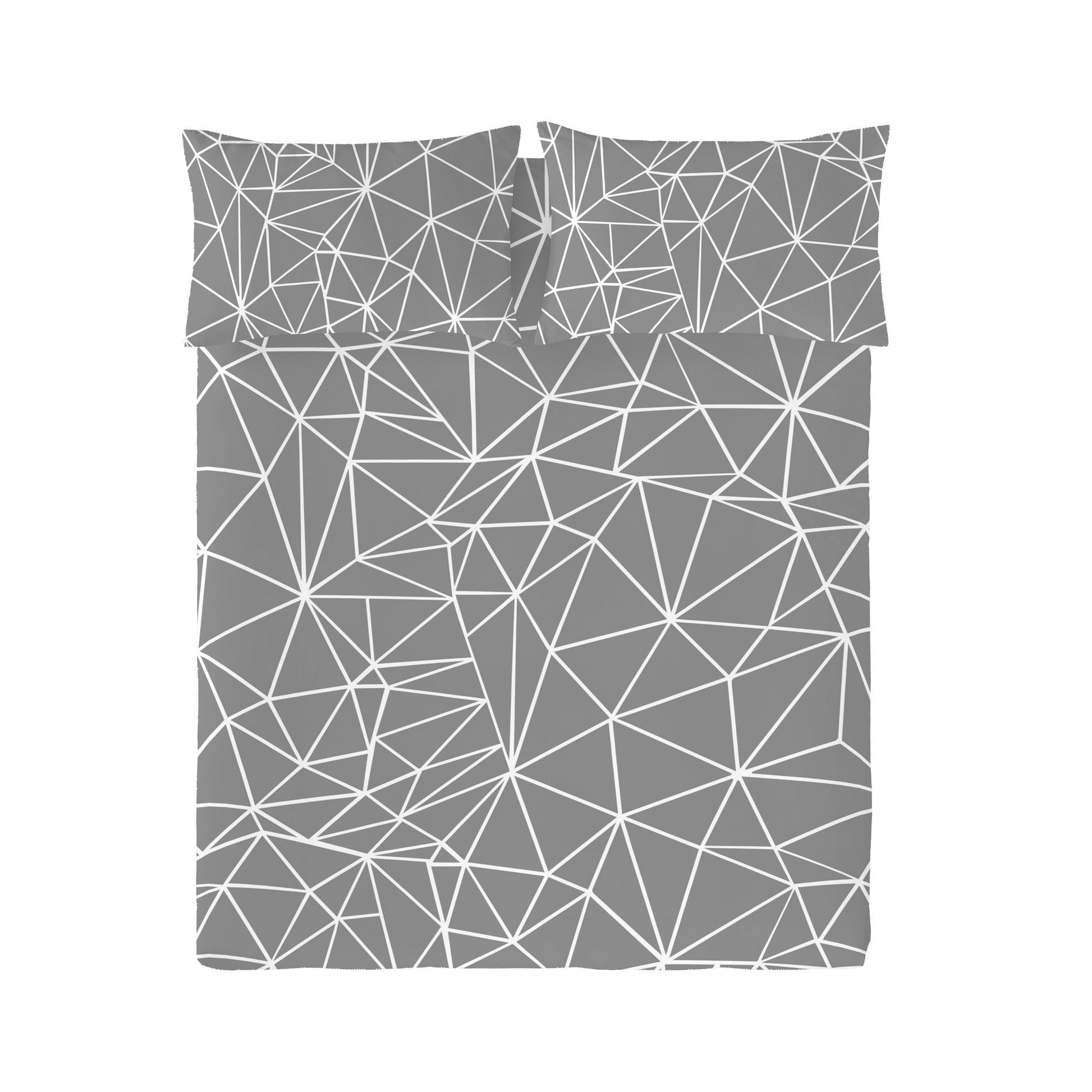 Gray geometric patterned fabric