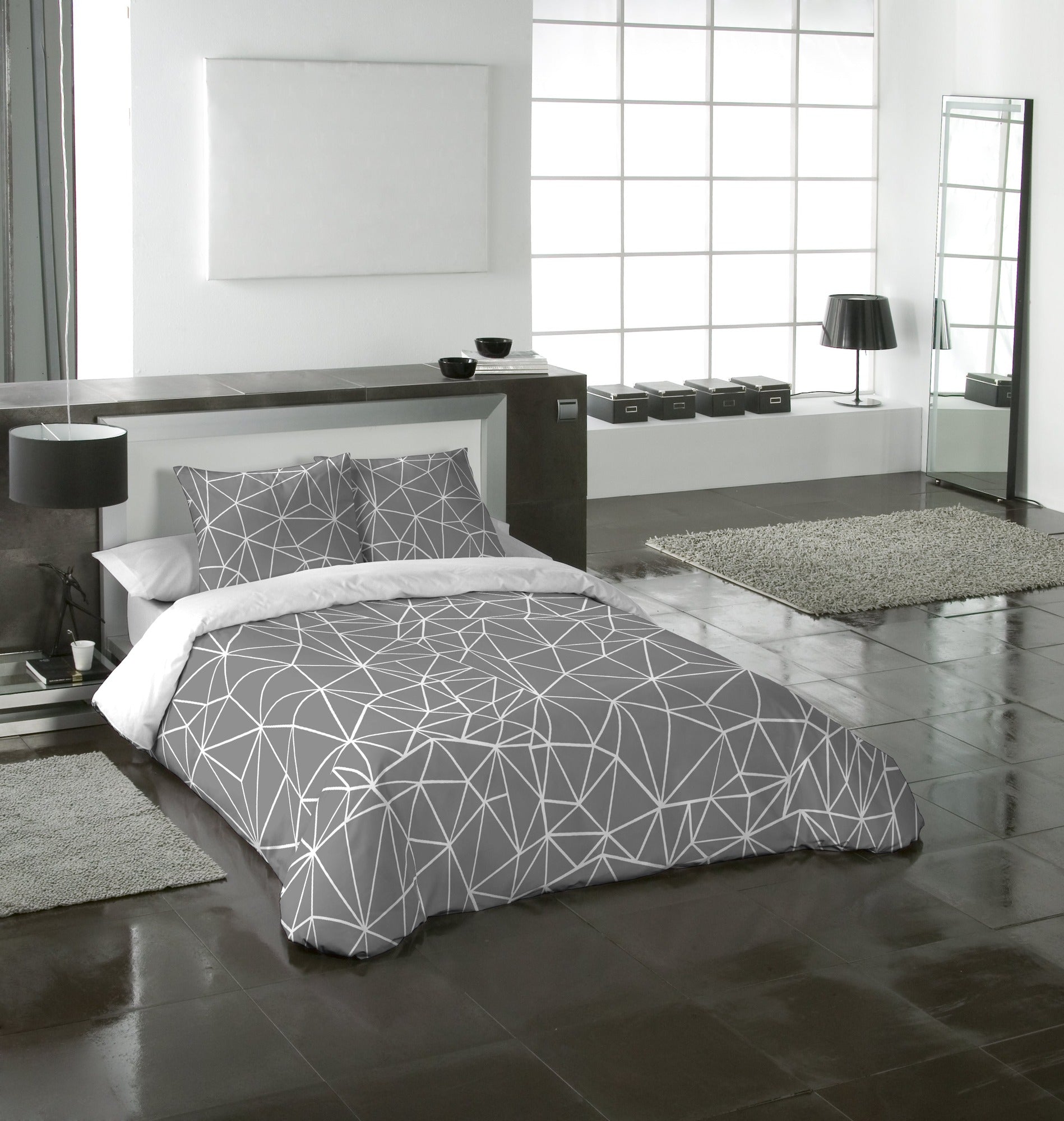 Triangle 3pc Cotton Duvet Cover Set