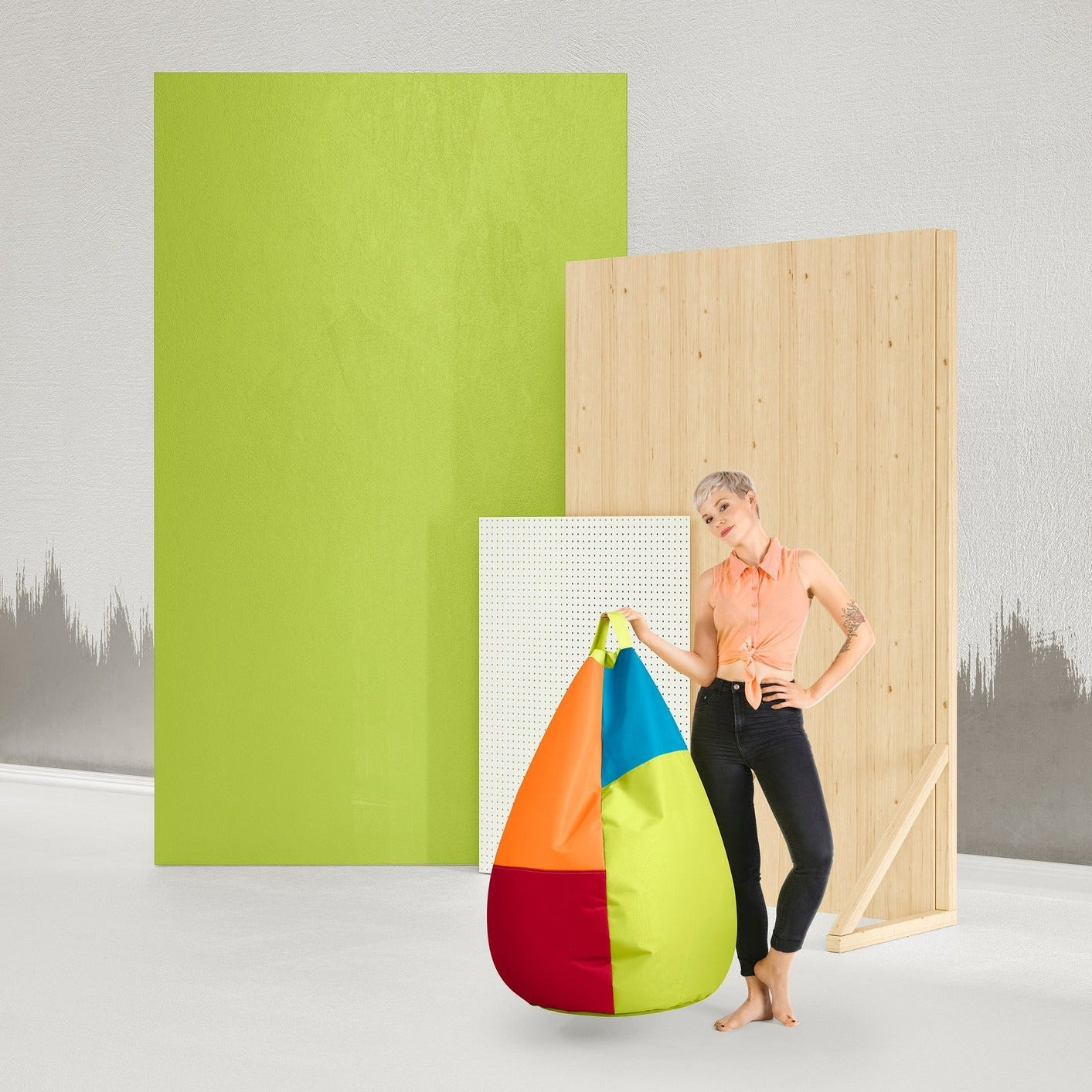 Fauteuil poire Harlekin