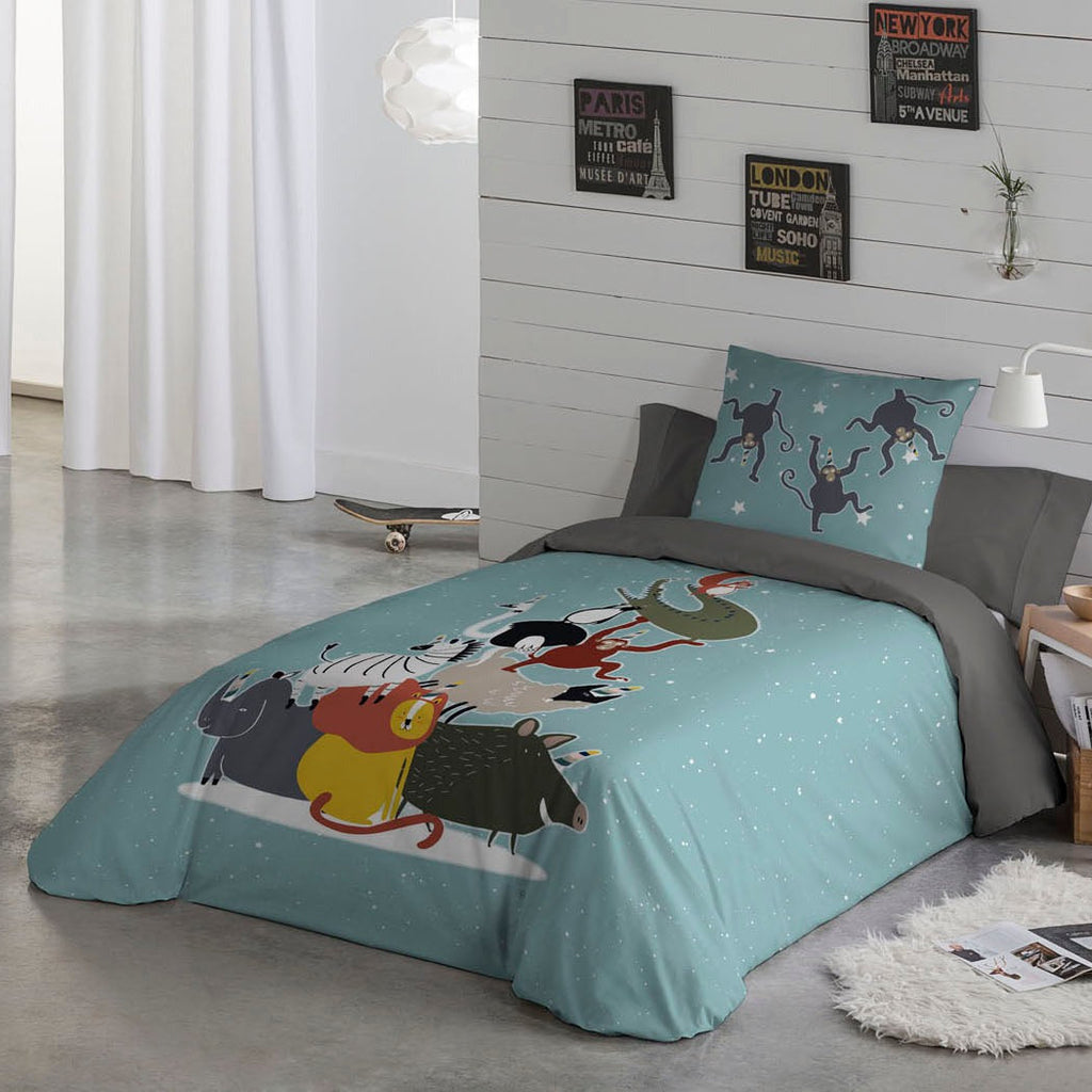 Parure de lit 2 pièces avec housse de couette pour lit double Kei (66"L x 86"L)