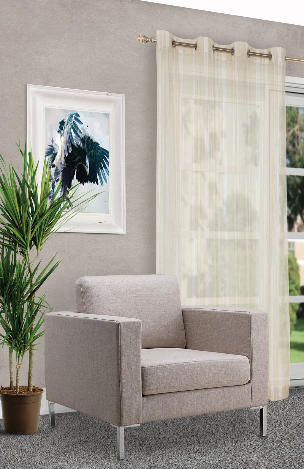 Madison Striped Sheer 2PC