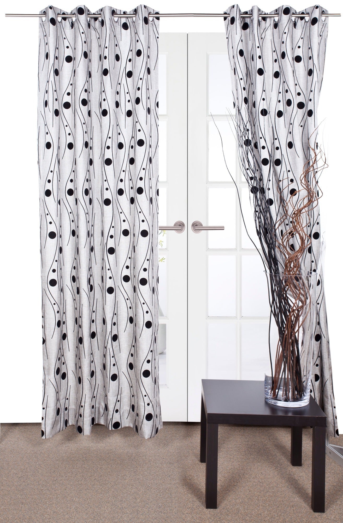 Modern dots Silver panel 2PC