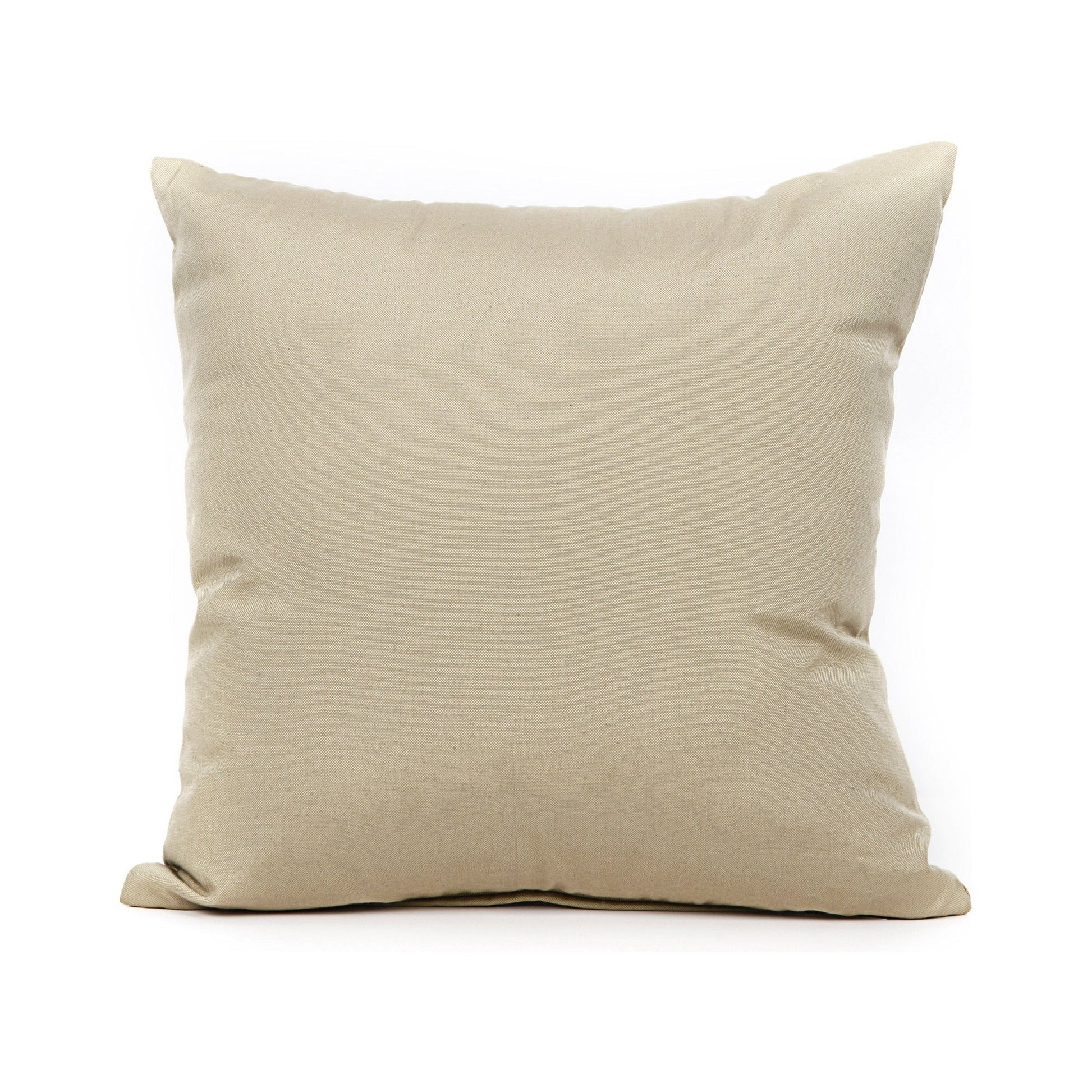 Beige pillow on a white background