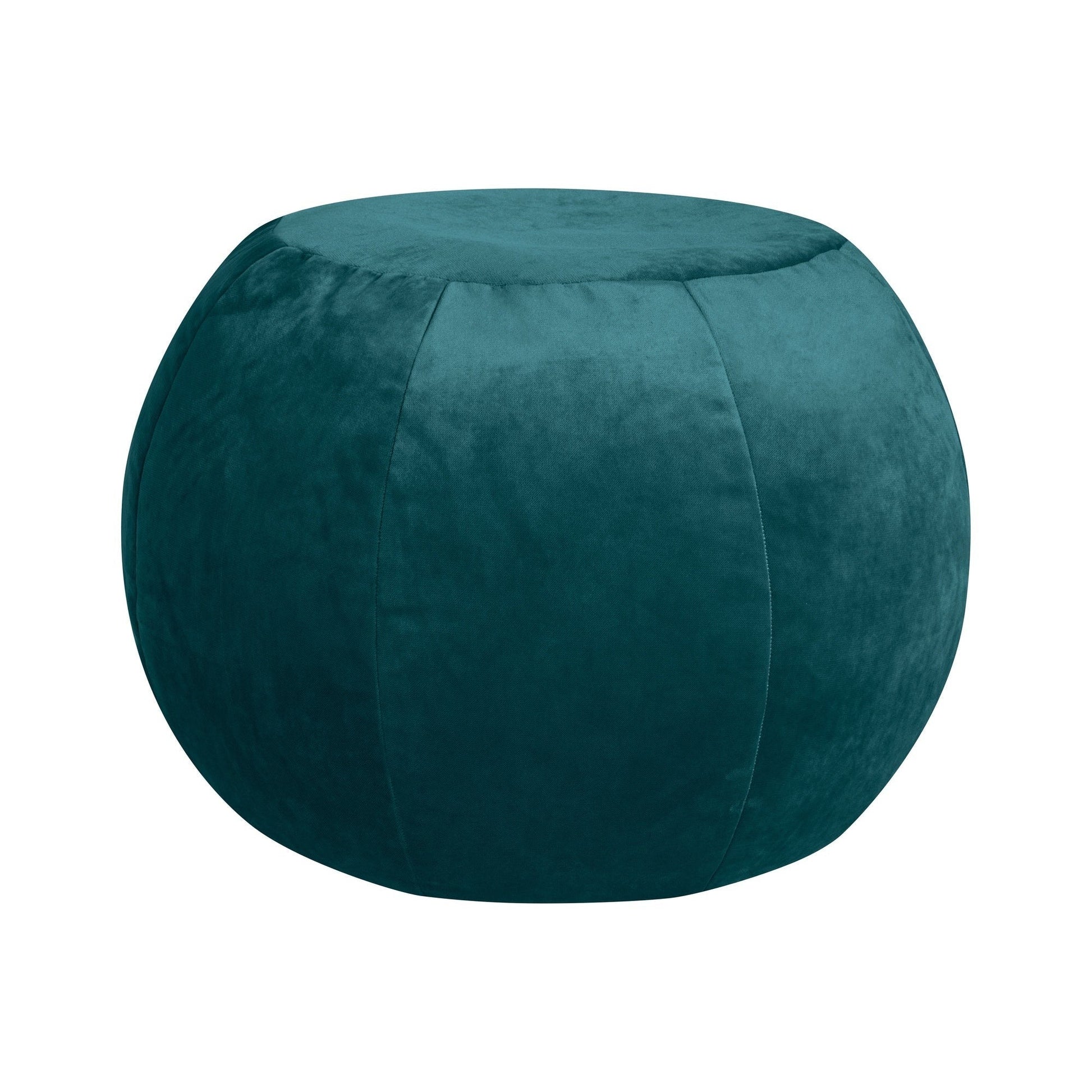 Teal ottoman on a white background
