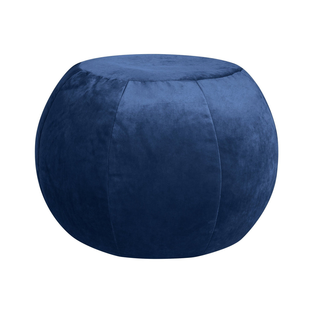 Blue ottoman on a white background