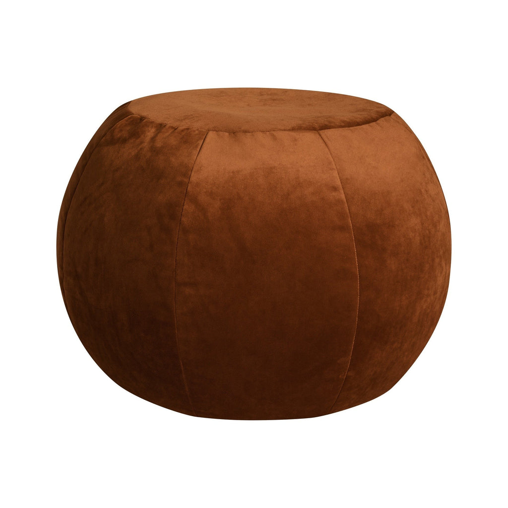 Brown bean bag chair on a white background