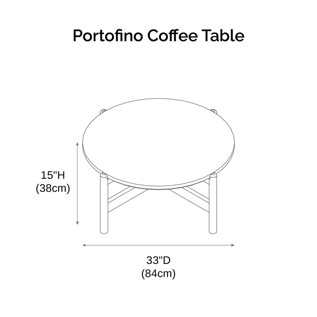 Portofino Outdoor Coffee Table Natural