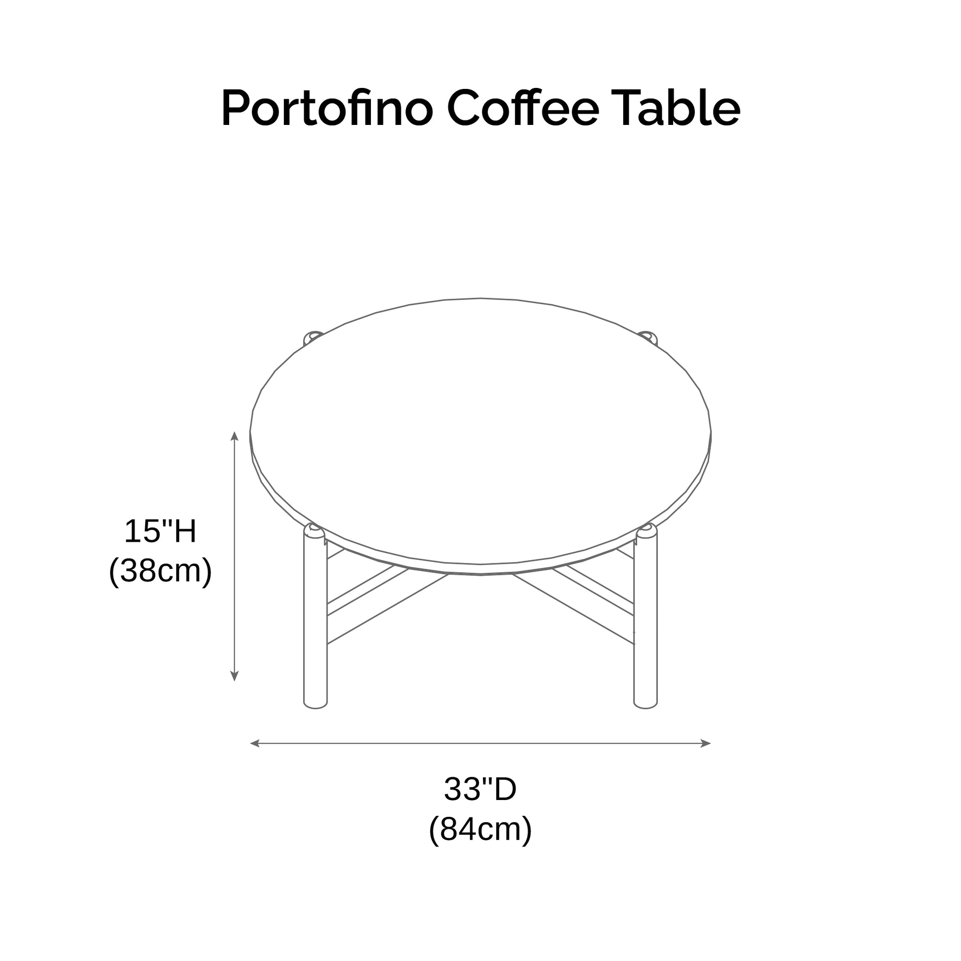 Portofino Outdoor Coffee Table Natural