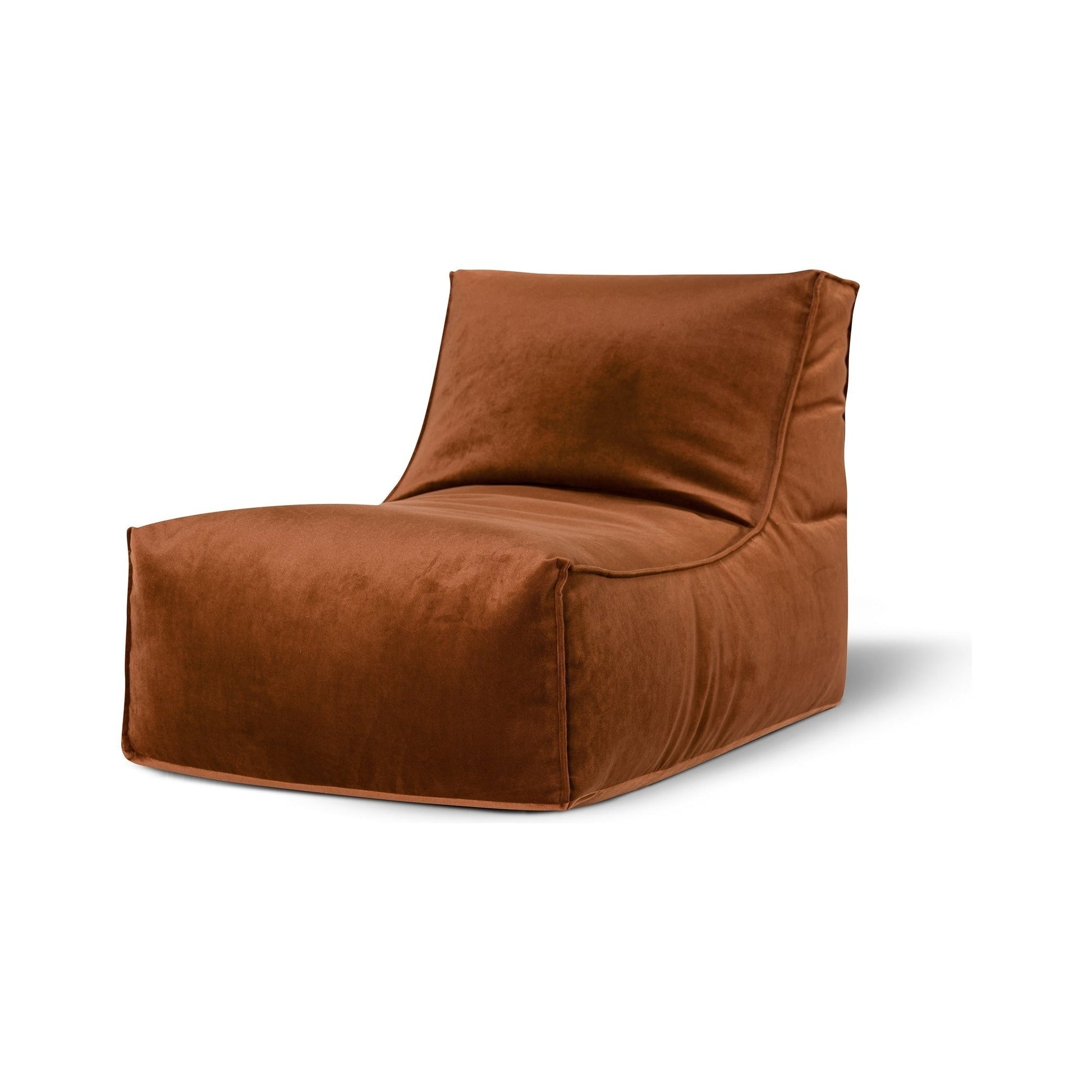 Brown bean bag chair on a white background