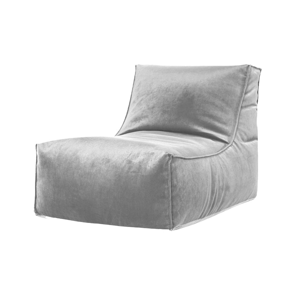 Gray bean bag chair on a white background