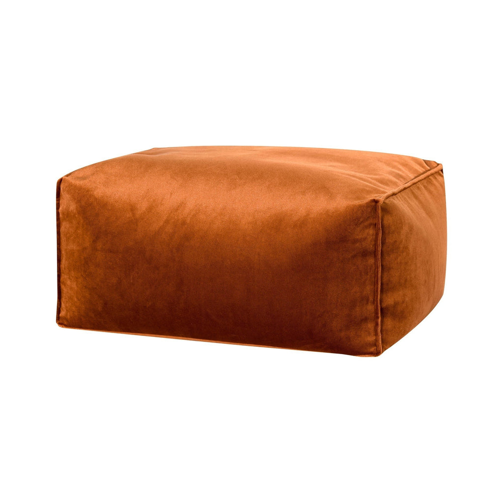 Brown ottoman on a white background