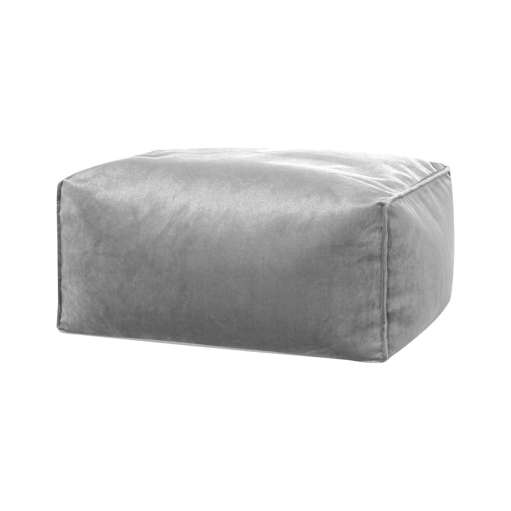 Gray bean bag chair on a white background