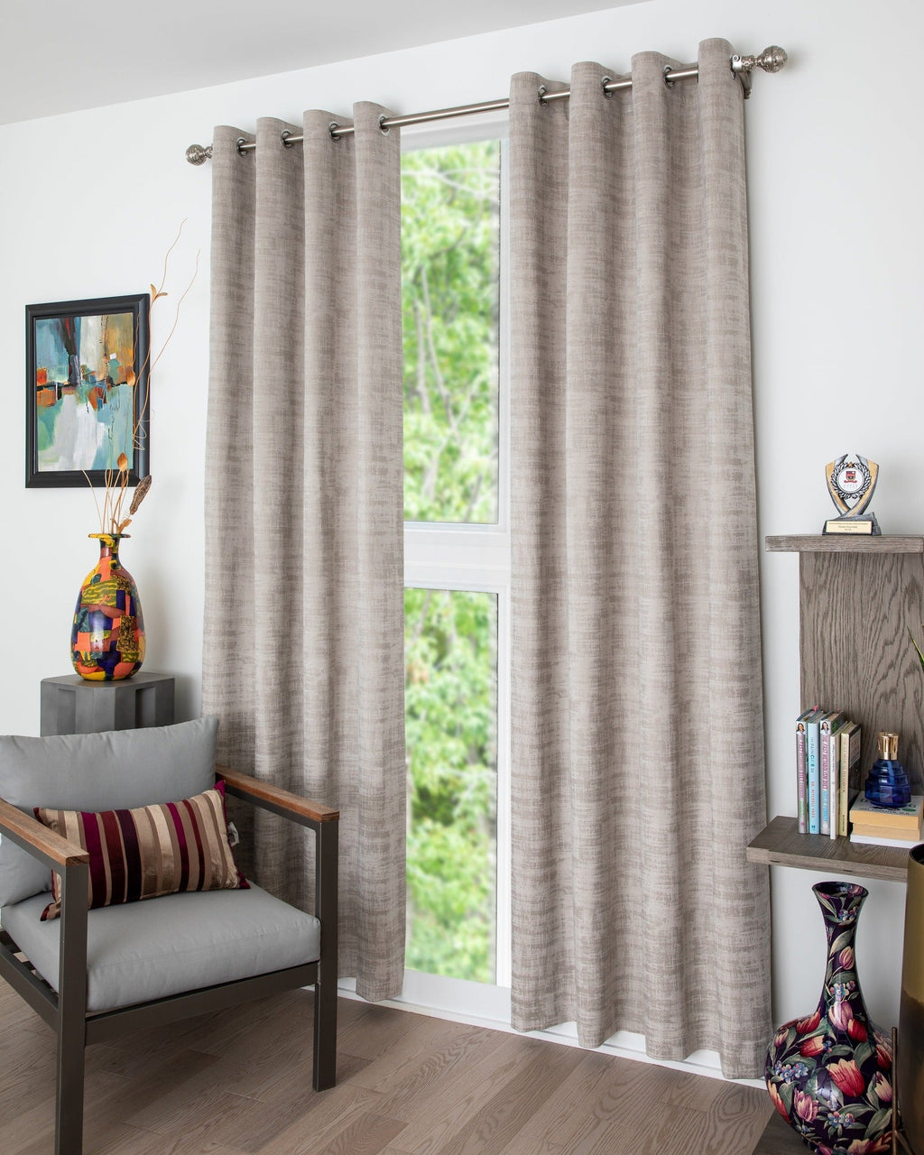 Ruvor Grey Curtain 2PC