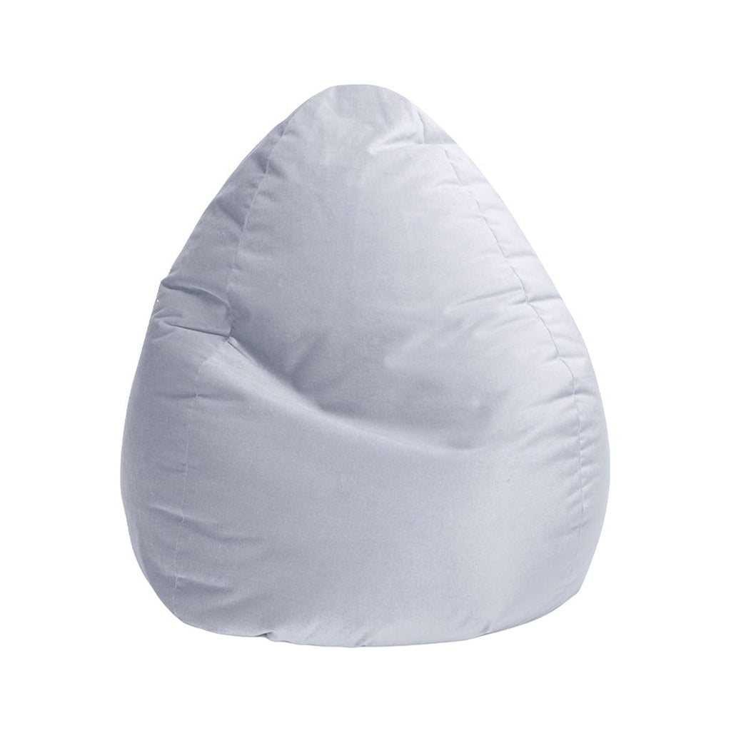 White bean bag chair on a white background