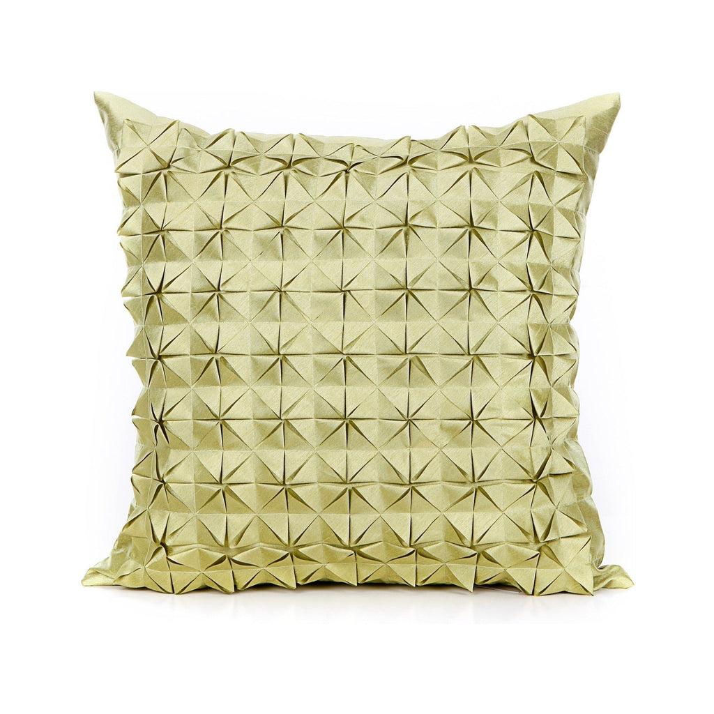 Decorative pillow with geometric pattern on a white background