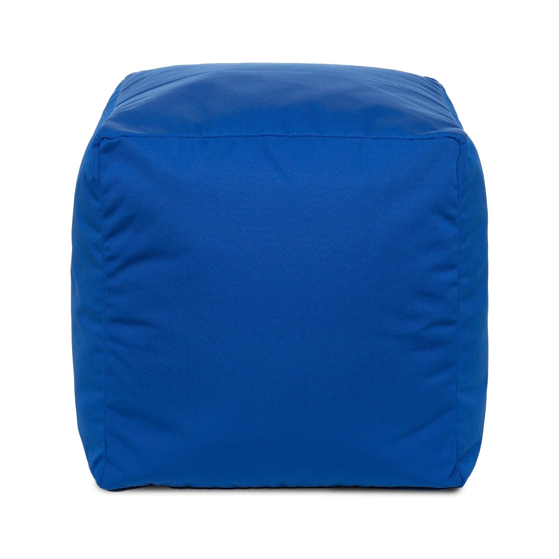 Blue bean bag chair on a white background