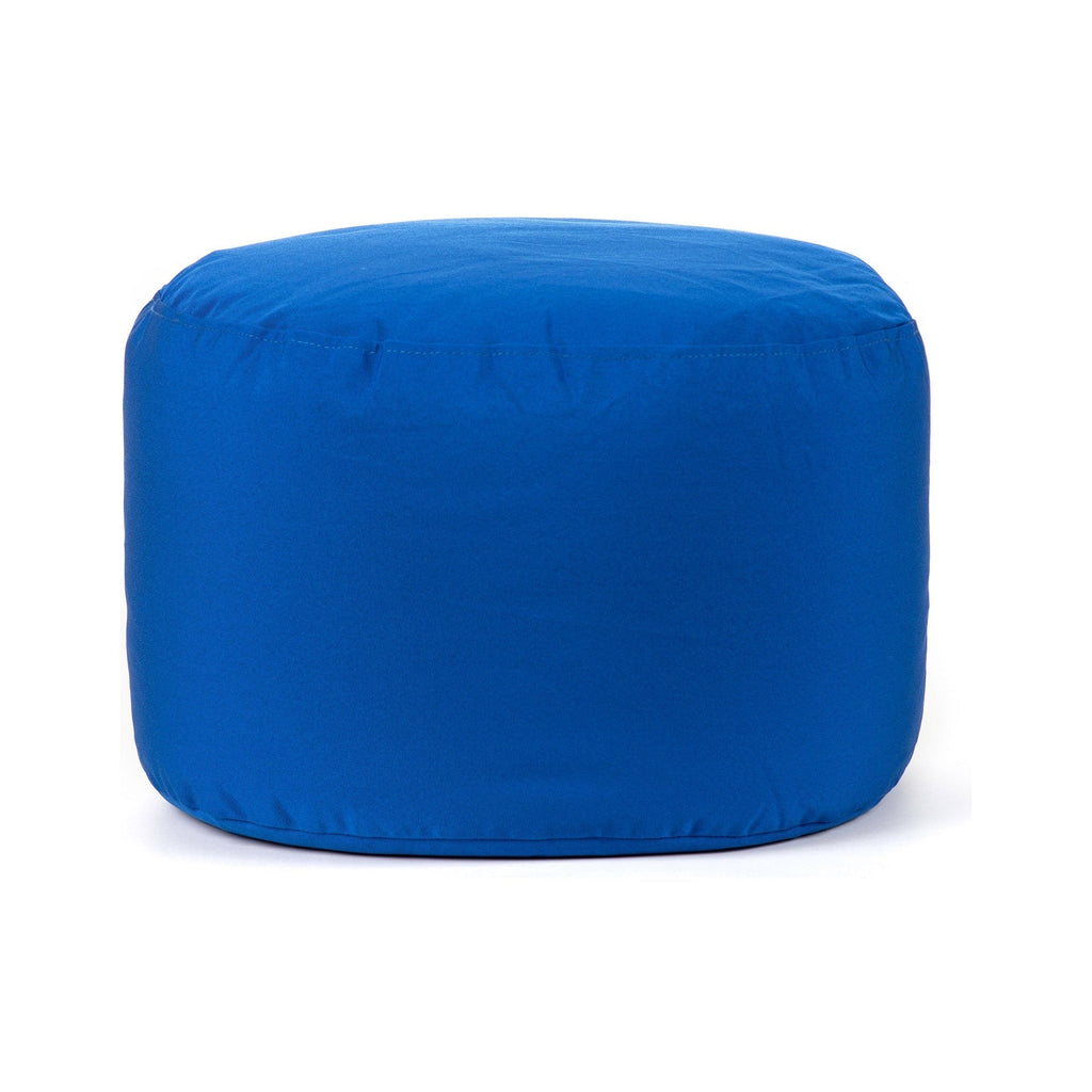 Blue bean bag chair on a white background