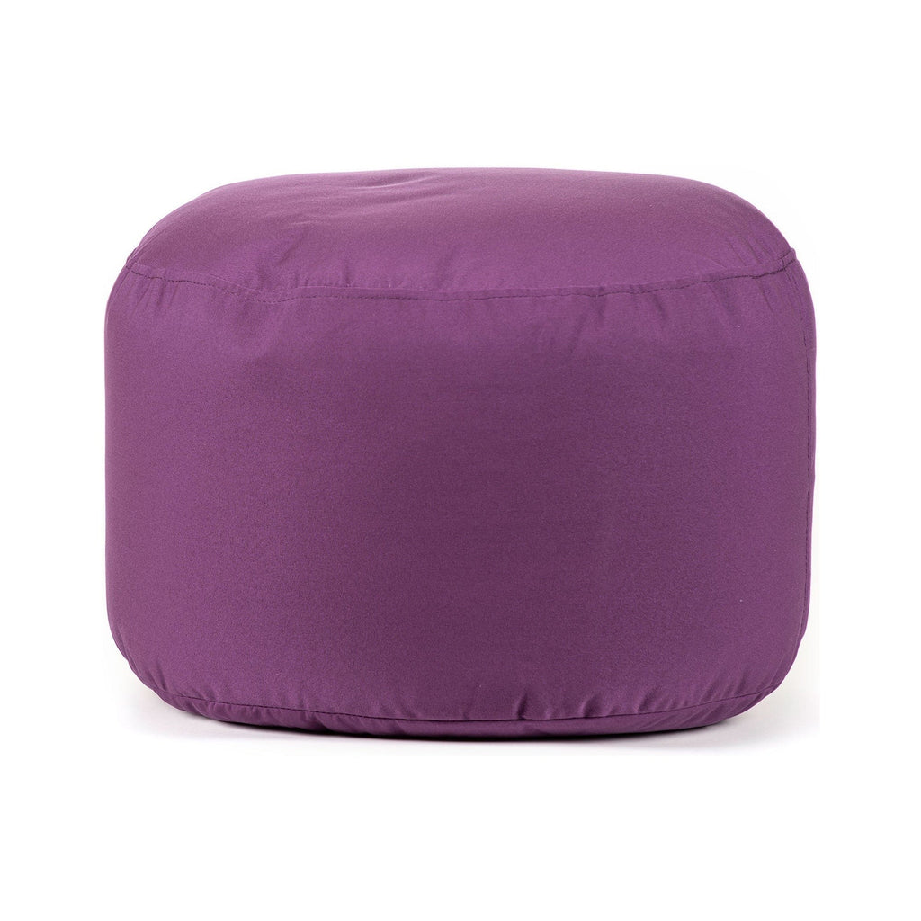Purple bean bag chair on a white background
