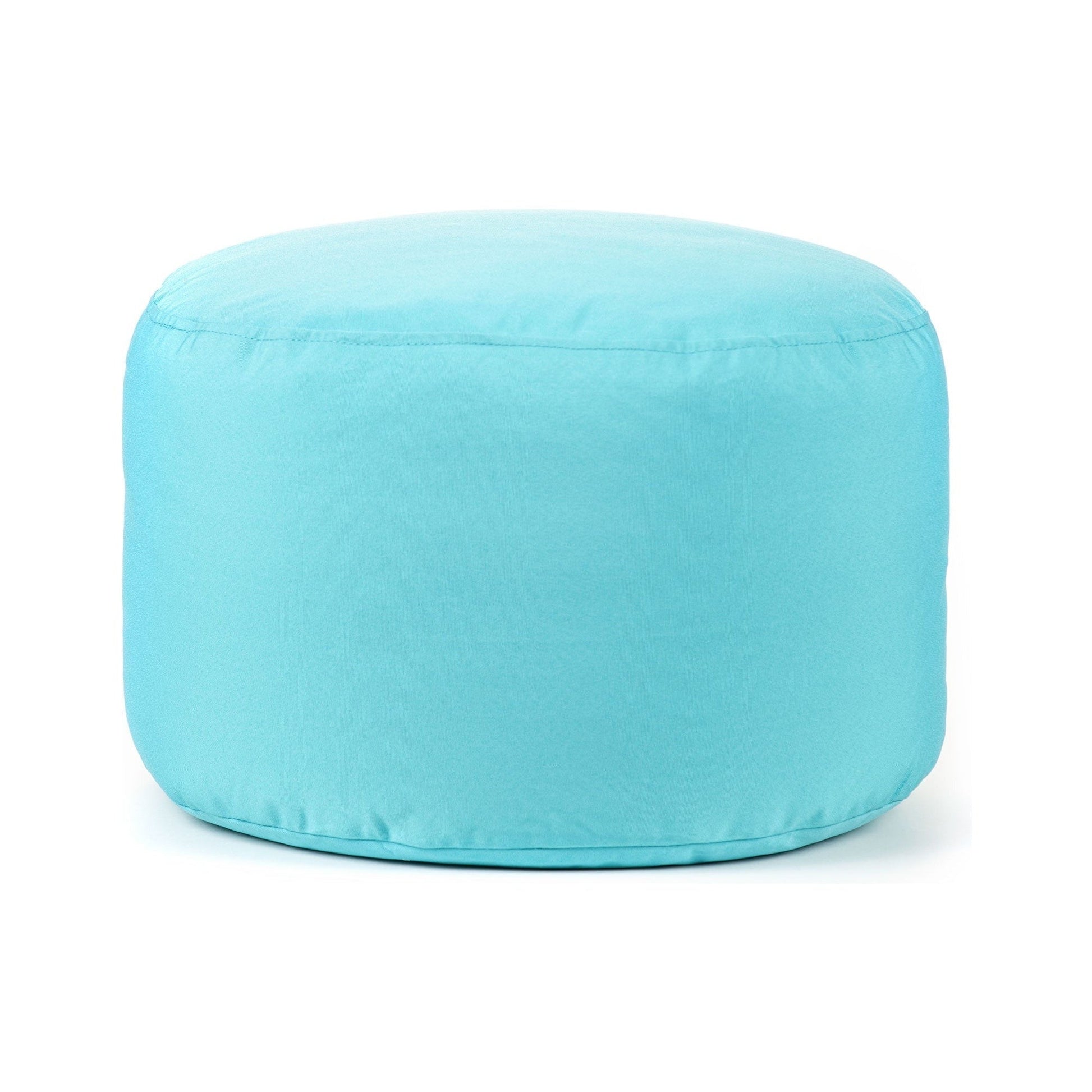 Turquoise ottoman on a white background