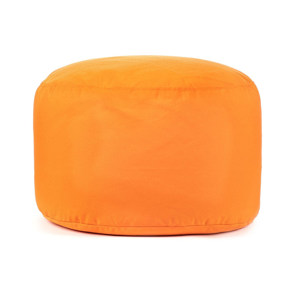 Orange pouf on a white background