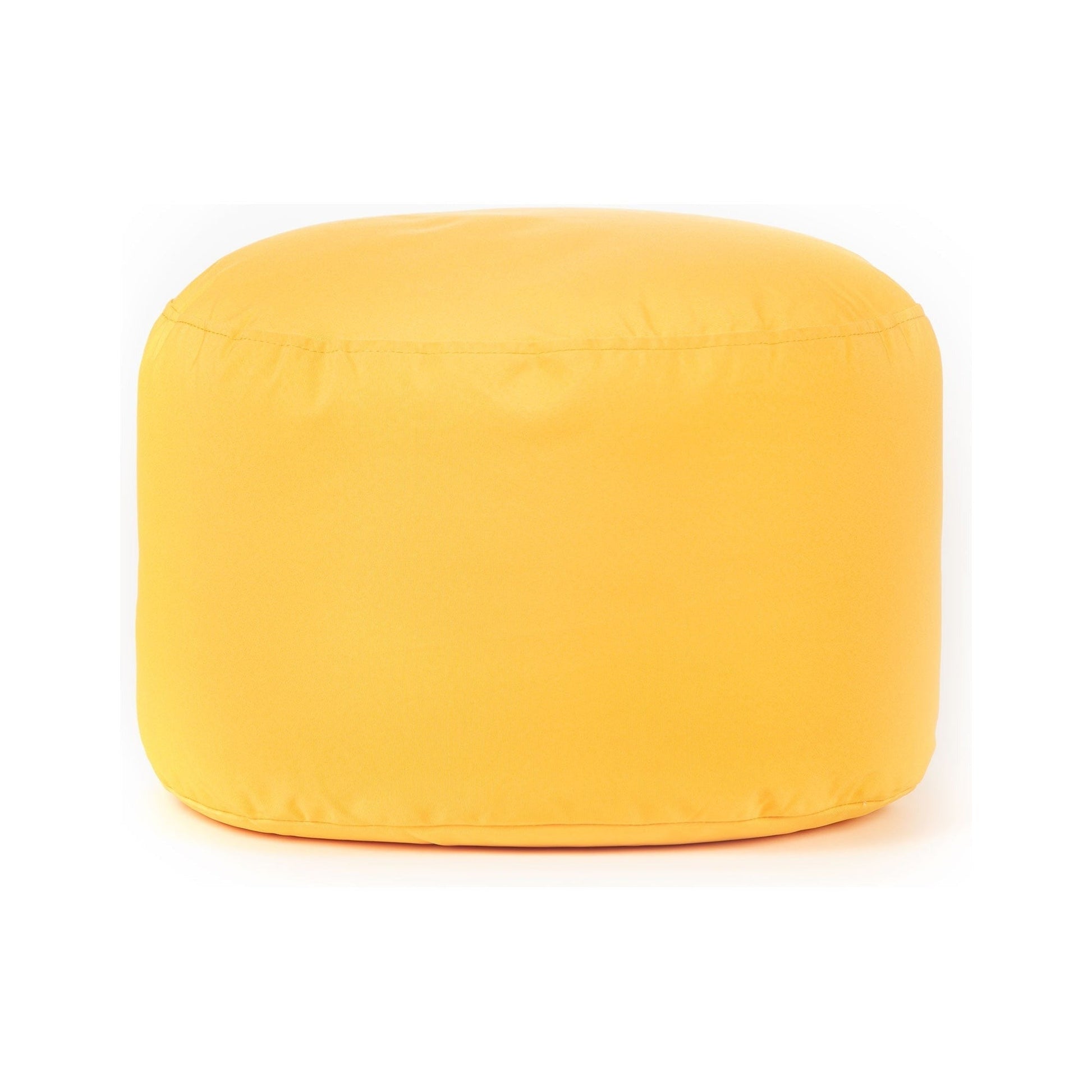 Yellow pouf on a white background