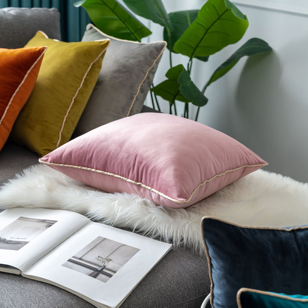 Solid Velvet Cushion 2PC
