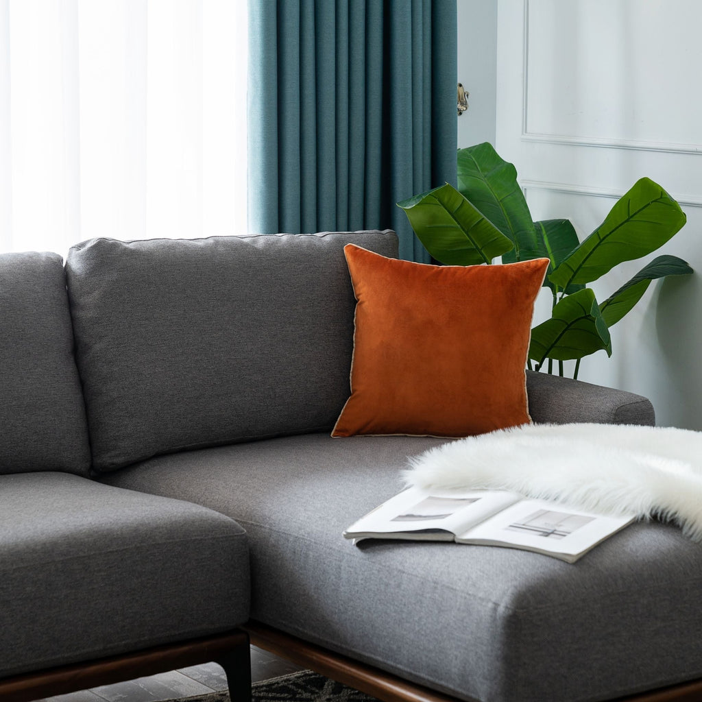 Solid Velvet Cushion 2PC