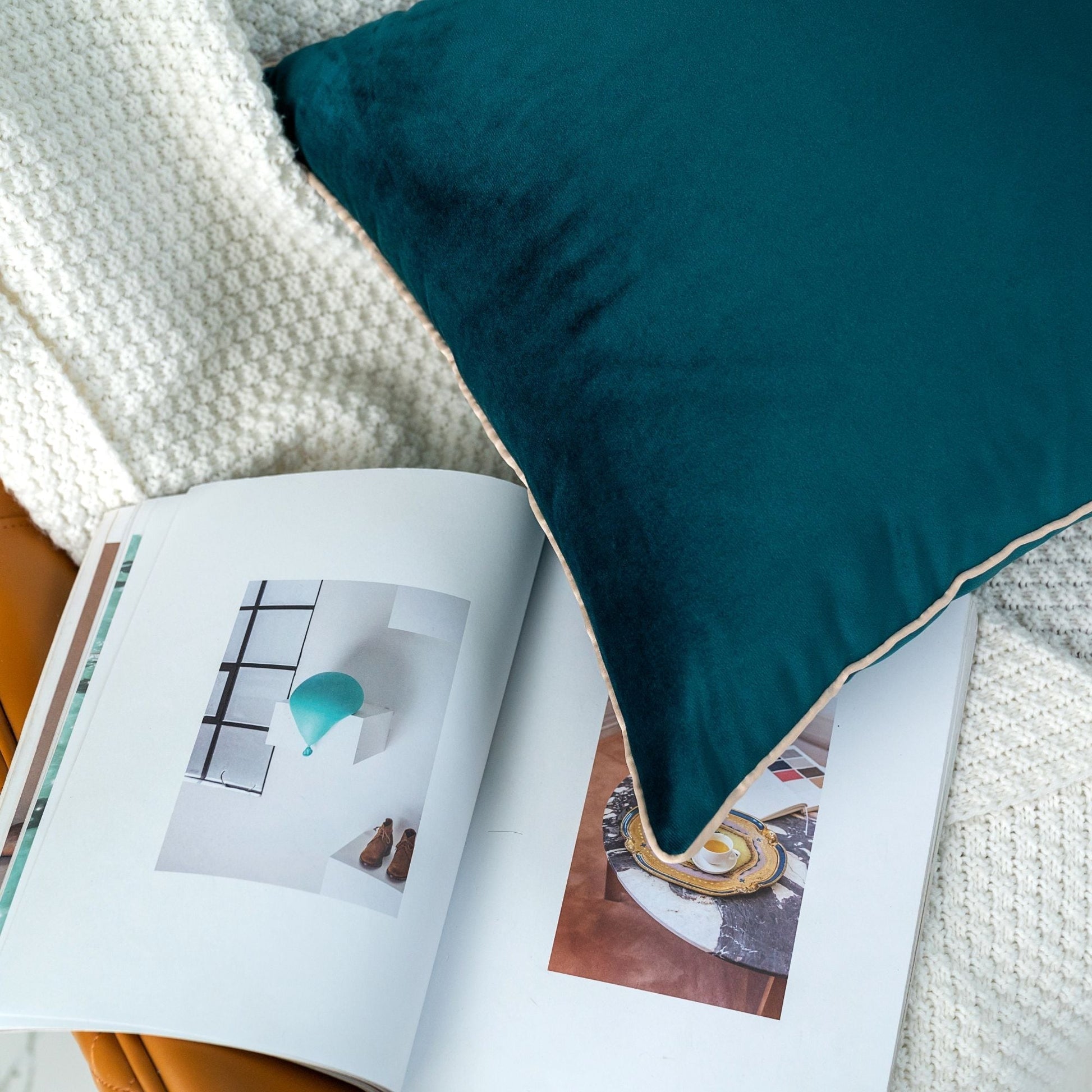 Solid Velvet Cushion 2PC