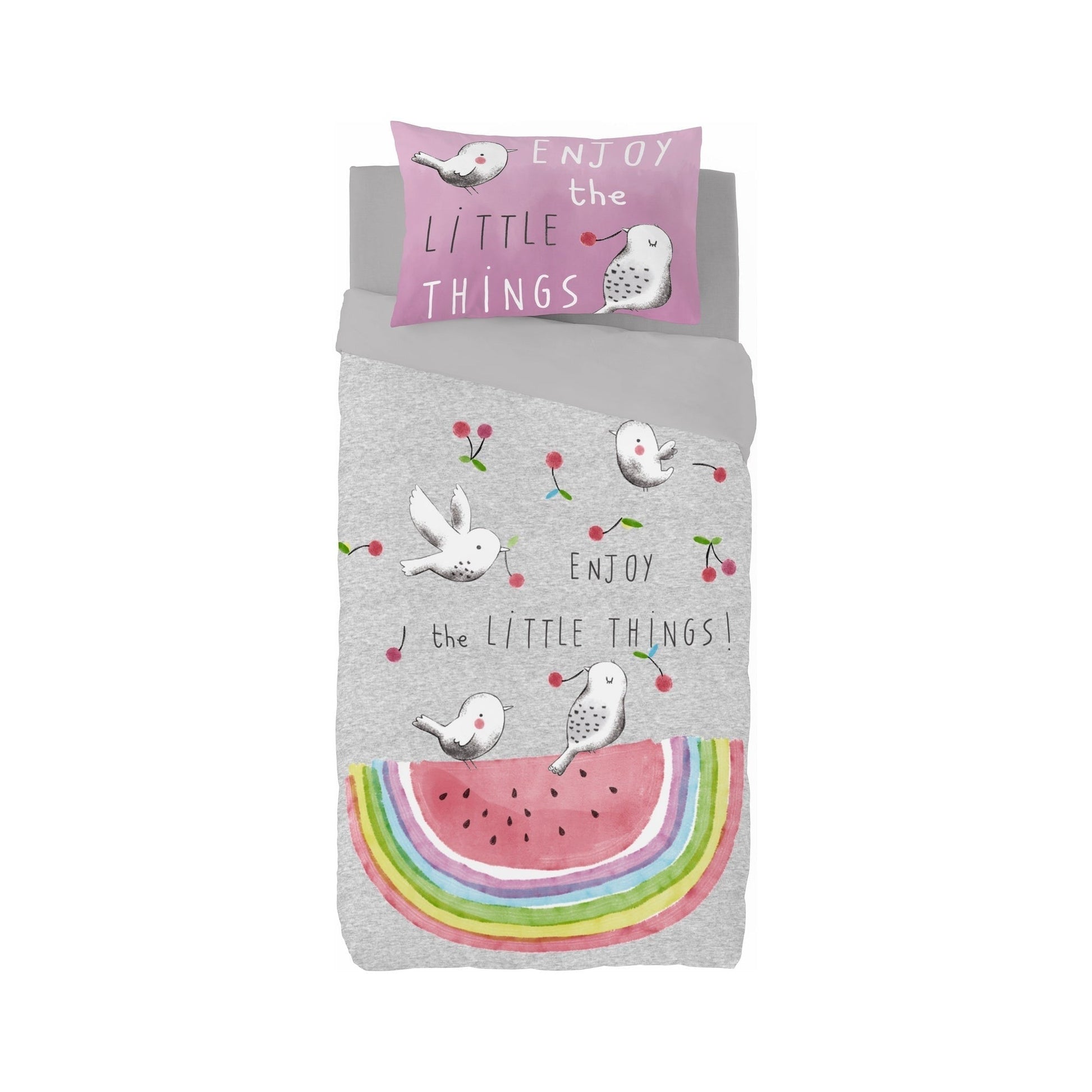 Sweet Cherry Twin 2pcs Duvet Cover Set (66"Wx86"L)