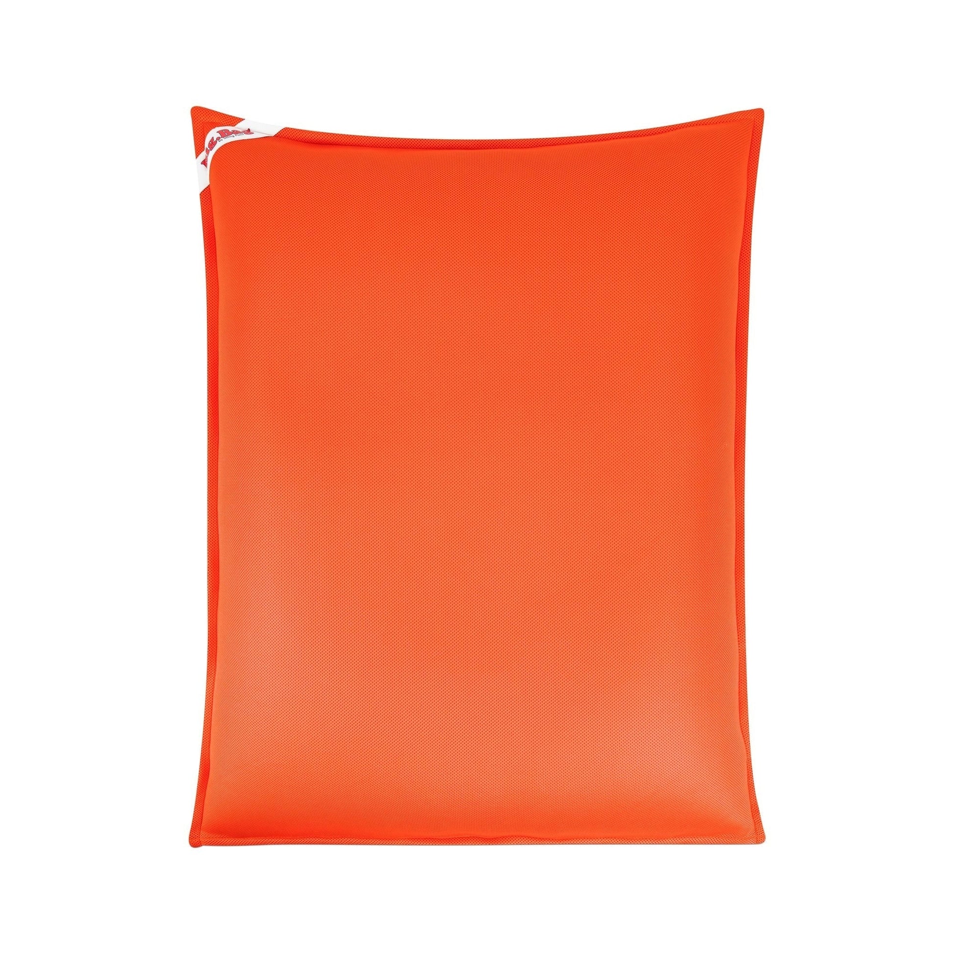 Orange pouch with a zipper on a white background