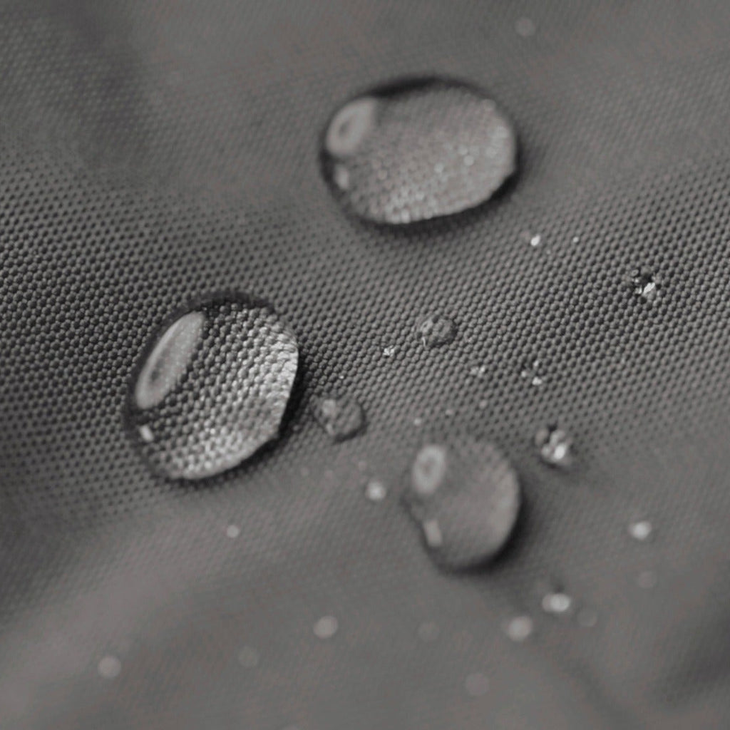 Close-up of water droplets on a textured surface