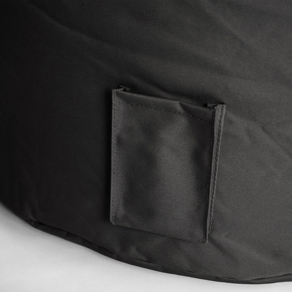 Black bag with a pocket on a white background