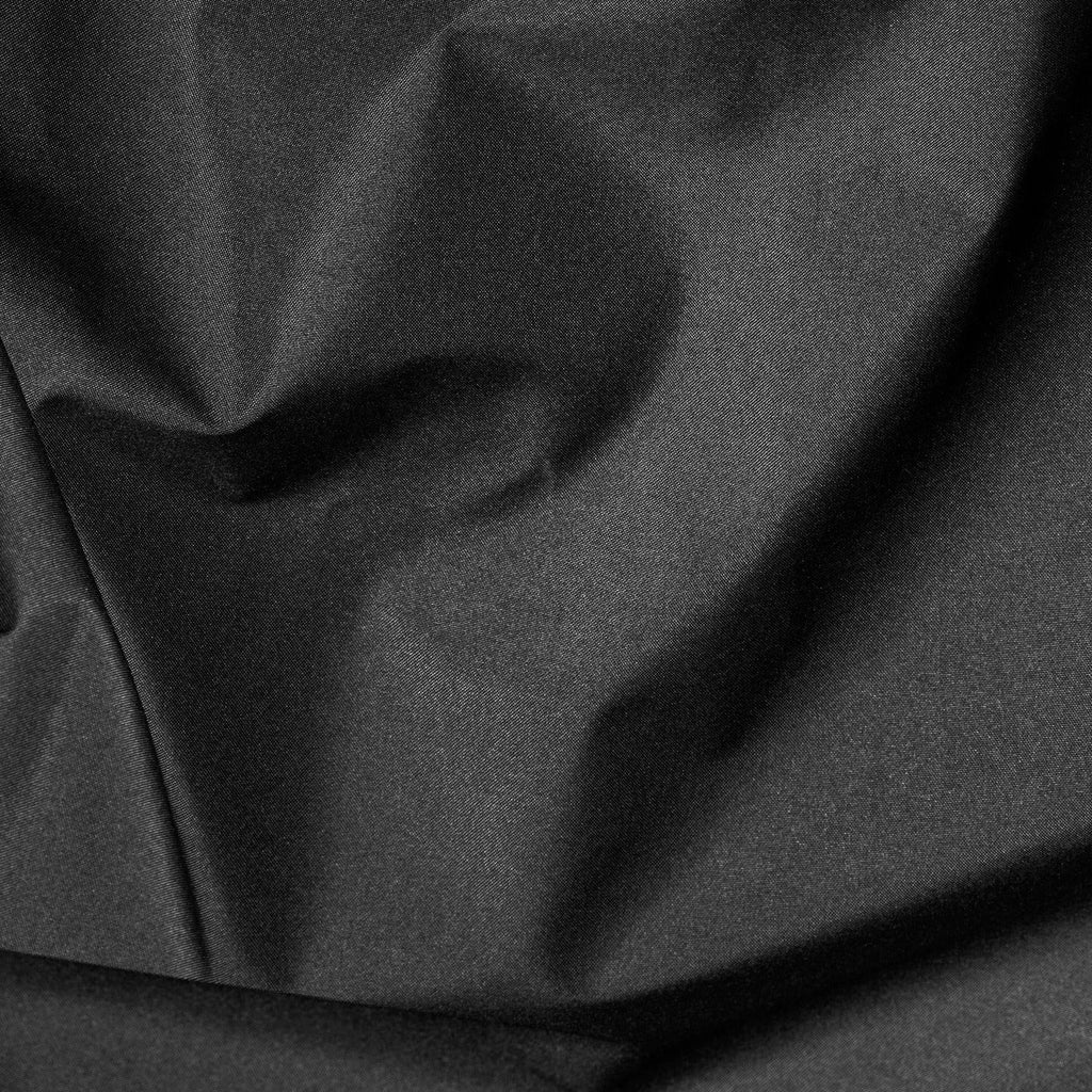 Close-up of black fabric with folds