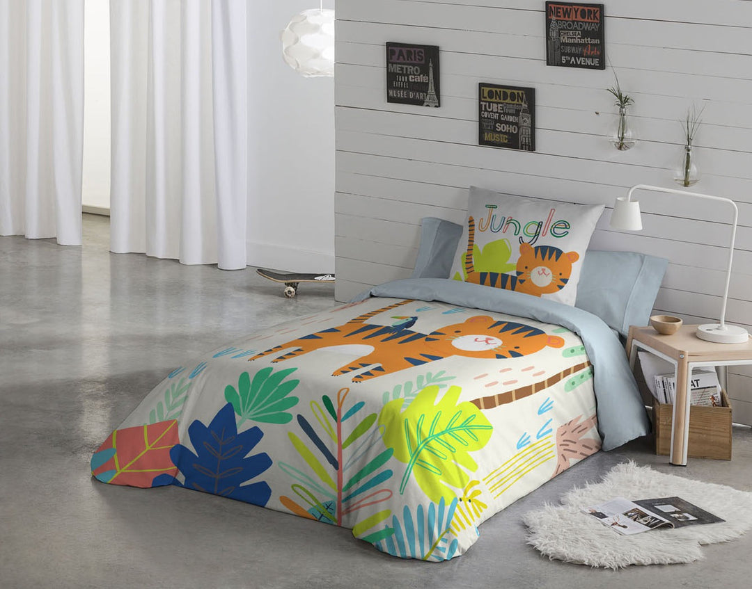 Juego de funda nórdica Tiger Twin de 2 piezas (66" de ancho x 86" de largo)