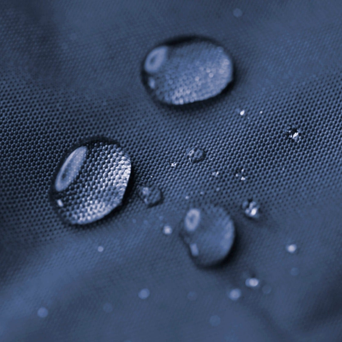 Water droplets on a textured dark surface