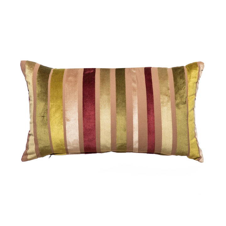 Cojín de terciopelo con rayas