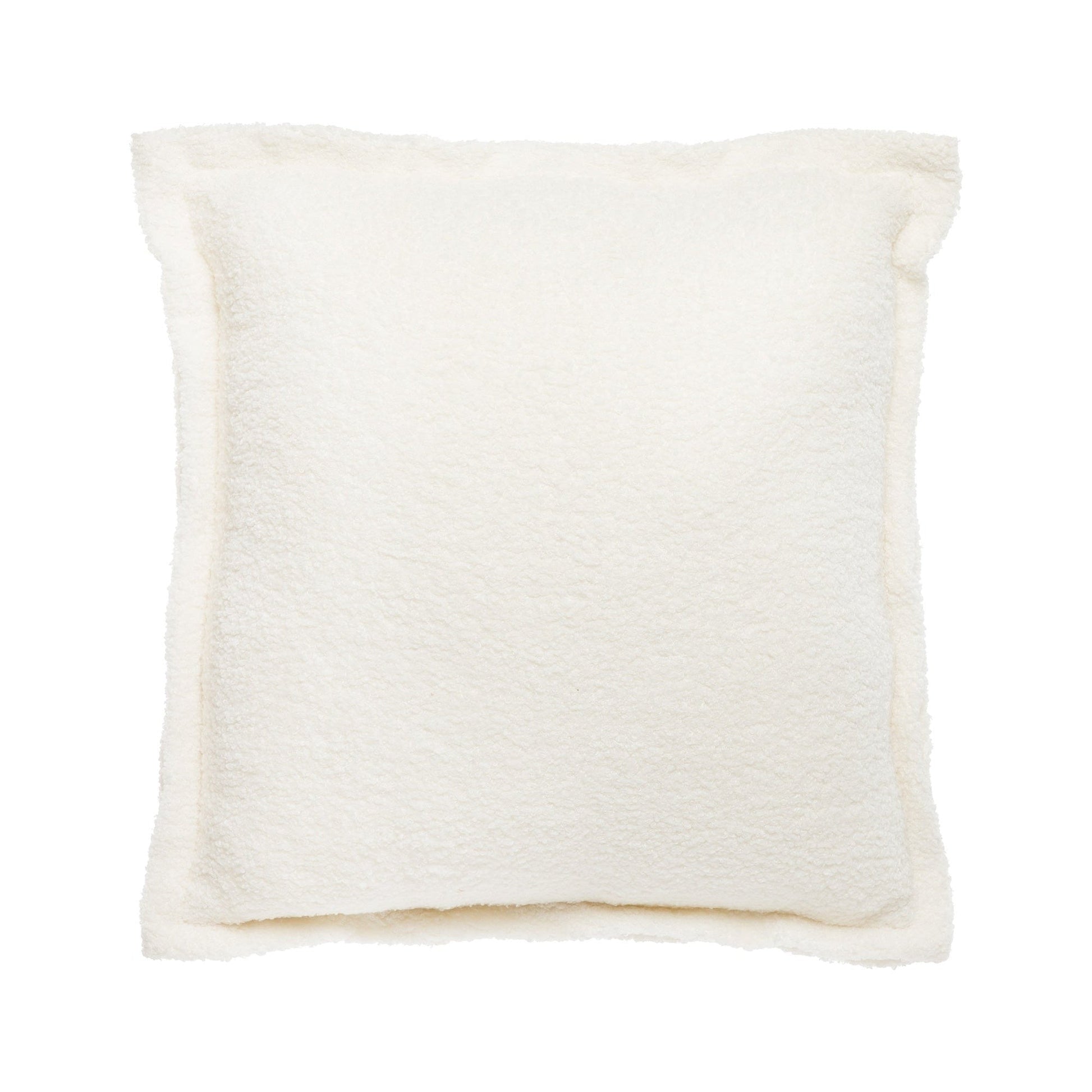 Coussin blanc laineux